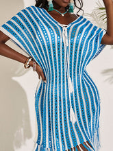 Sexy Pullover-Überwurfrock mit Quaste